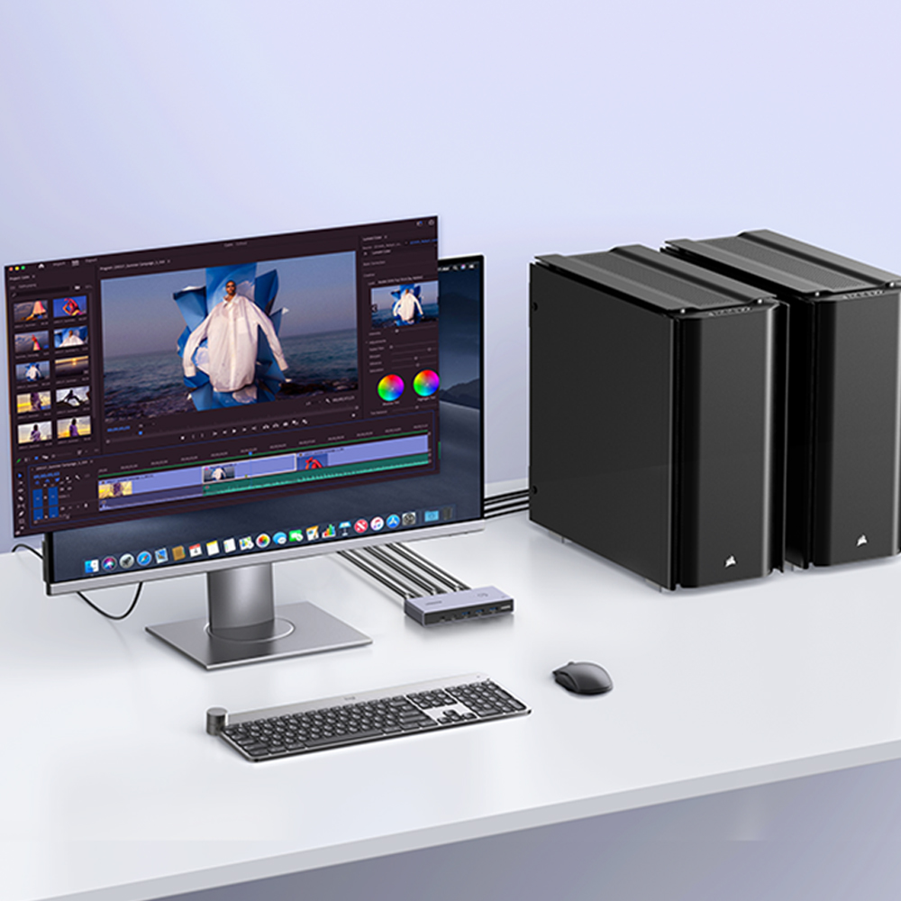 유그린 8K 60Hz HDMI 2.1 USB 멀티허브 KVM 스위치 CM692
