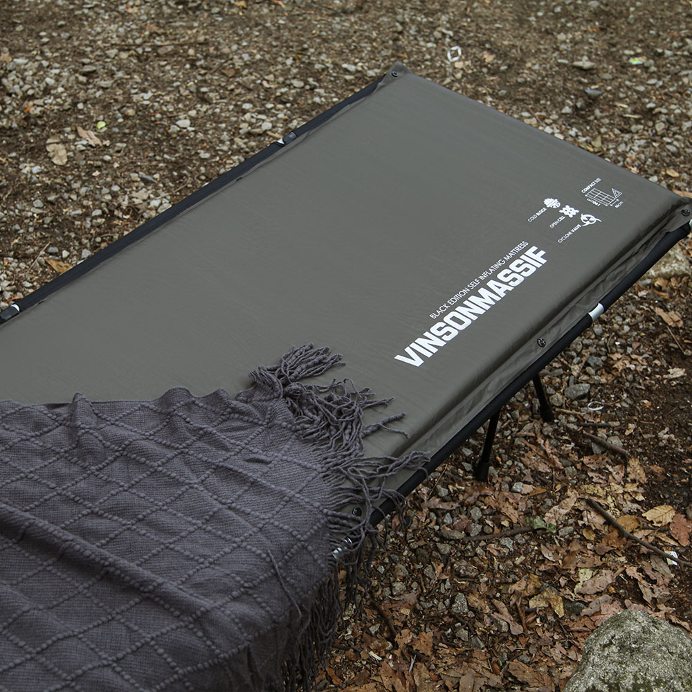 빈슨메시프 프리미엄 자충매트 캠핑 차박 피크닉 휴대용 에어 캠핑매트 싱글, 5cm, 카키