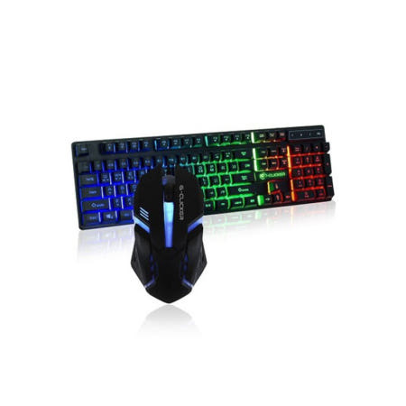지클릭커 GMK-180 레인보우 LED 키보드 마우스 세트 (블랙)