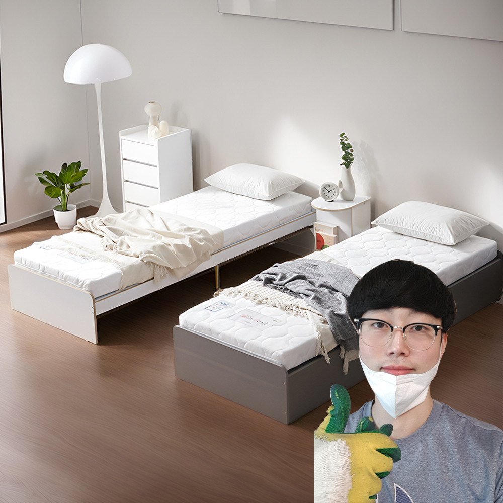 수납침대프레임 미니 싱글침대프레임 수납형 서랍형 좁은방 고시원 기숙사 원룸 무서랍