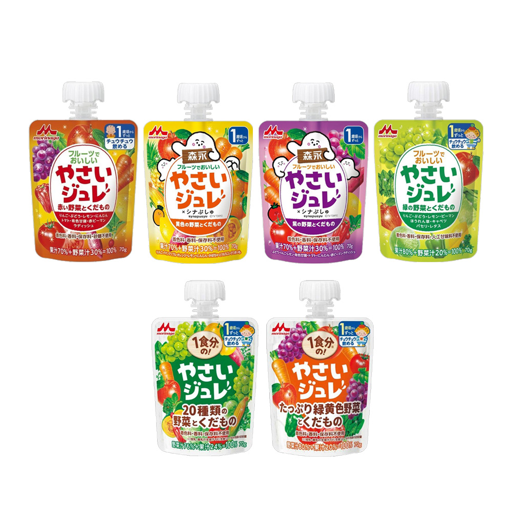 모리나가 유아용 후르츠 맛있는 야채쥬레 70g 6개세트