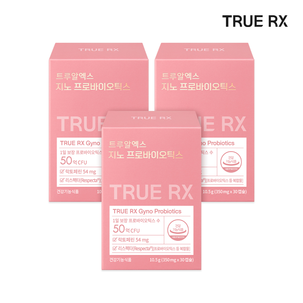 트루알엑스 질 유산균 지노 프로바이오틱스 여성 리스펙타 클리오 30캡슐, 3개