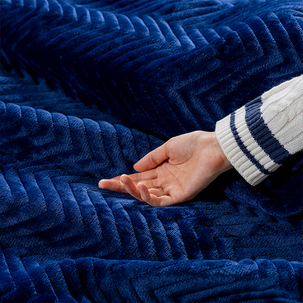 이메텍 프리미엄 벨벳 전기담요 GOK-098 (네이비블루)
