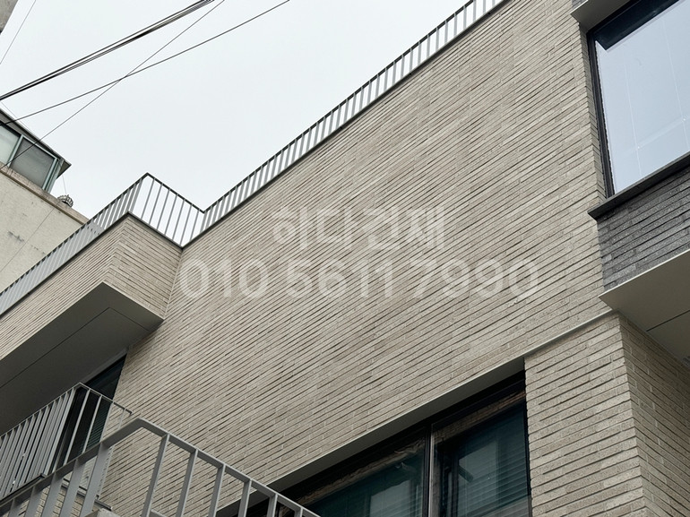 모노타일 롱와이드 500x50x18T 연브라운 / 하다건재 시공사례