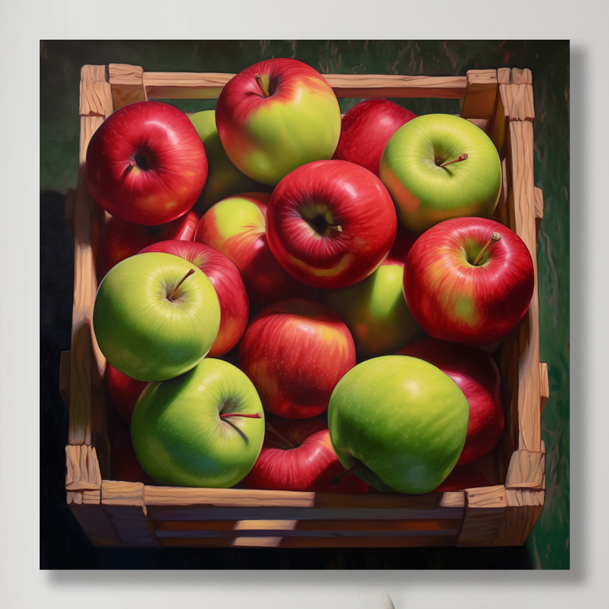 사랑사과 45x45cm 캔버스액자 사과그림 이미지 7