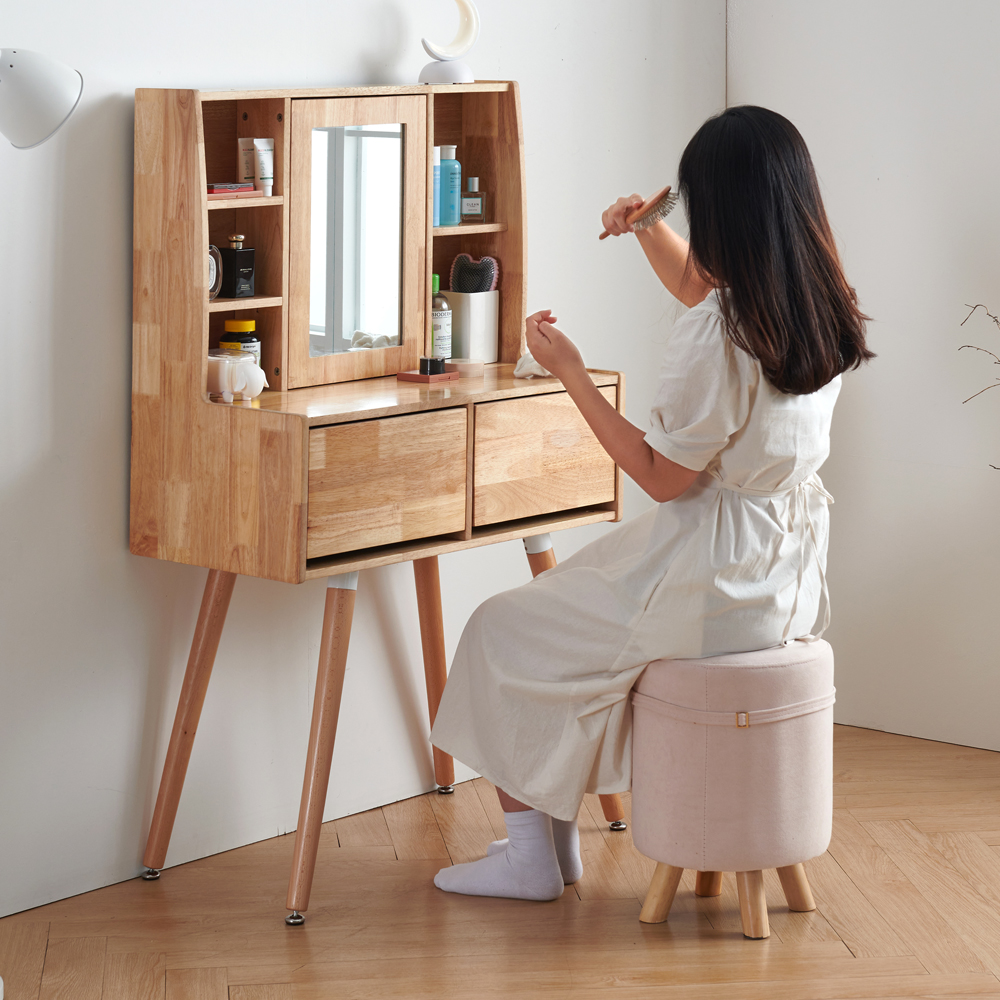 원목 원형 스툴 의자 기본형