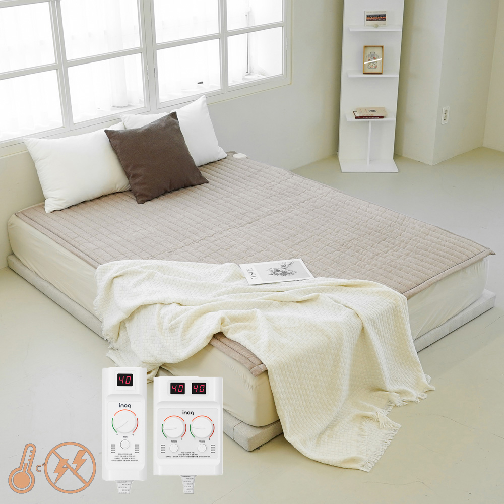 카본 탄소매트 EMF 전기장판 세탁 전자파안심 슈퍼싱글 연베이지 110X200