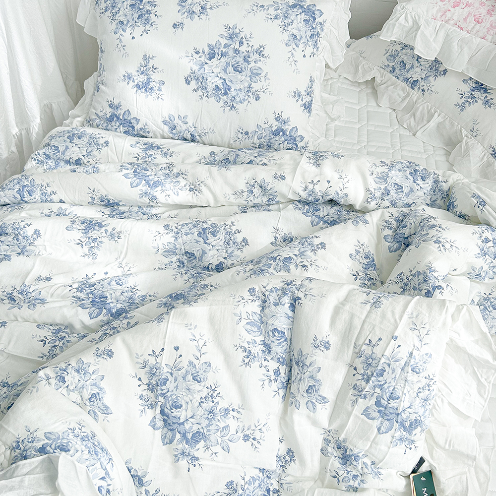 플라워이불 엔틱 린넨 모달 고급 차렵이불 순면이불