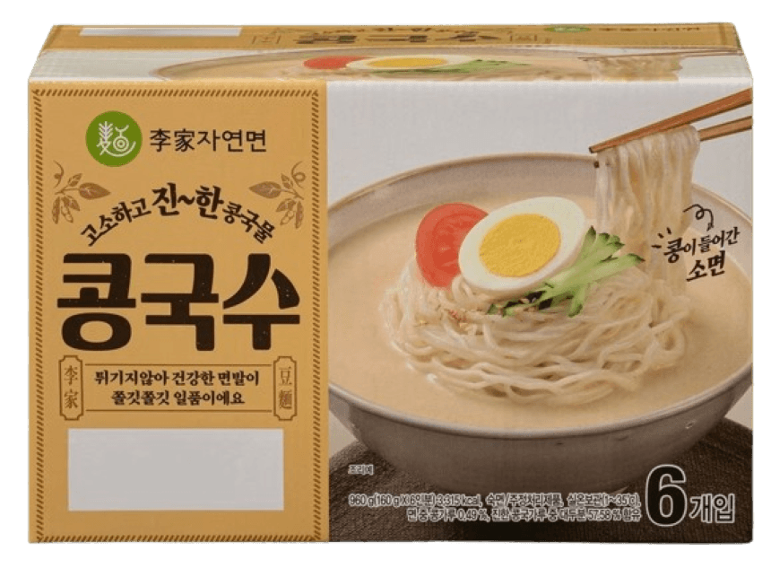 이가자연면 콩국수 160g x 6입 : 트렌디유통