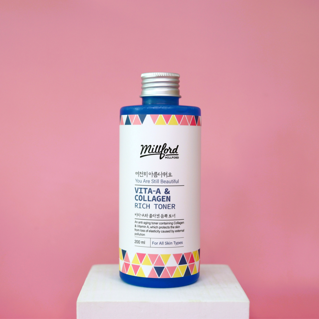 밀포드 비타민A 콜라겐 듬뿍 주름개선 저자극 토너 200ml - 상세 이미지 3