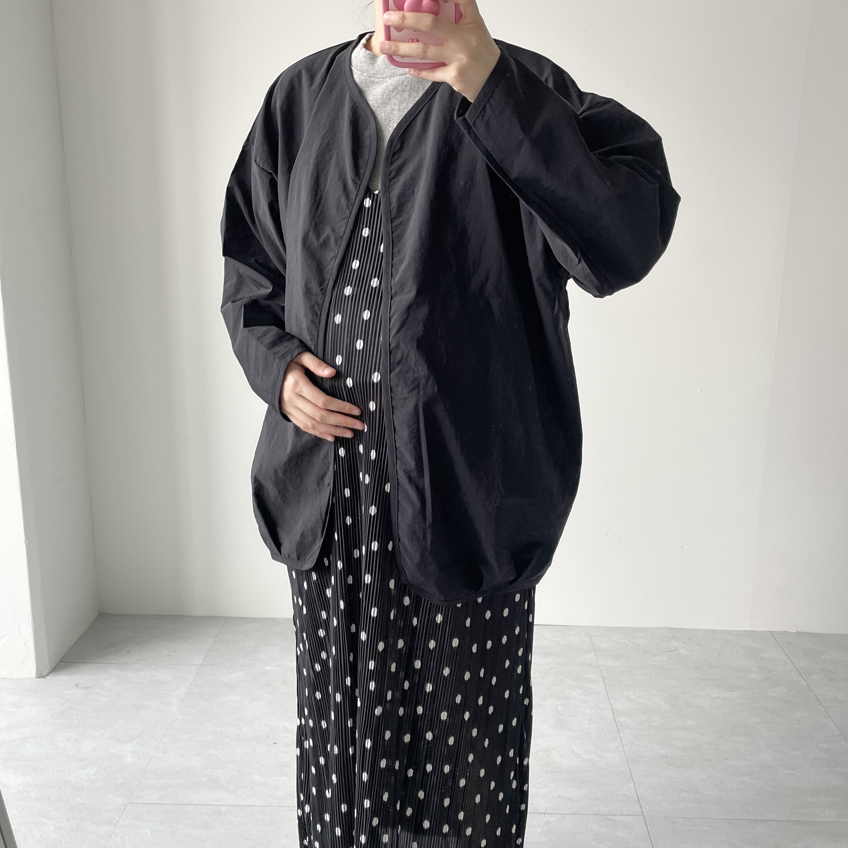 바스락 바람막이 가디건 간절기가디건 나일론가디건 이미지 8
