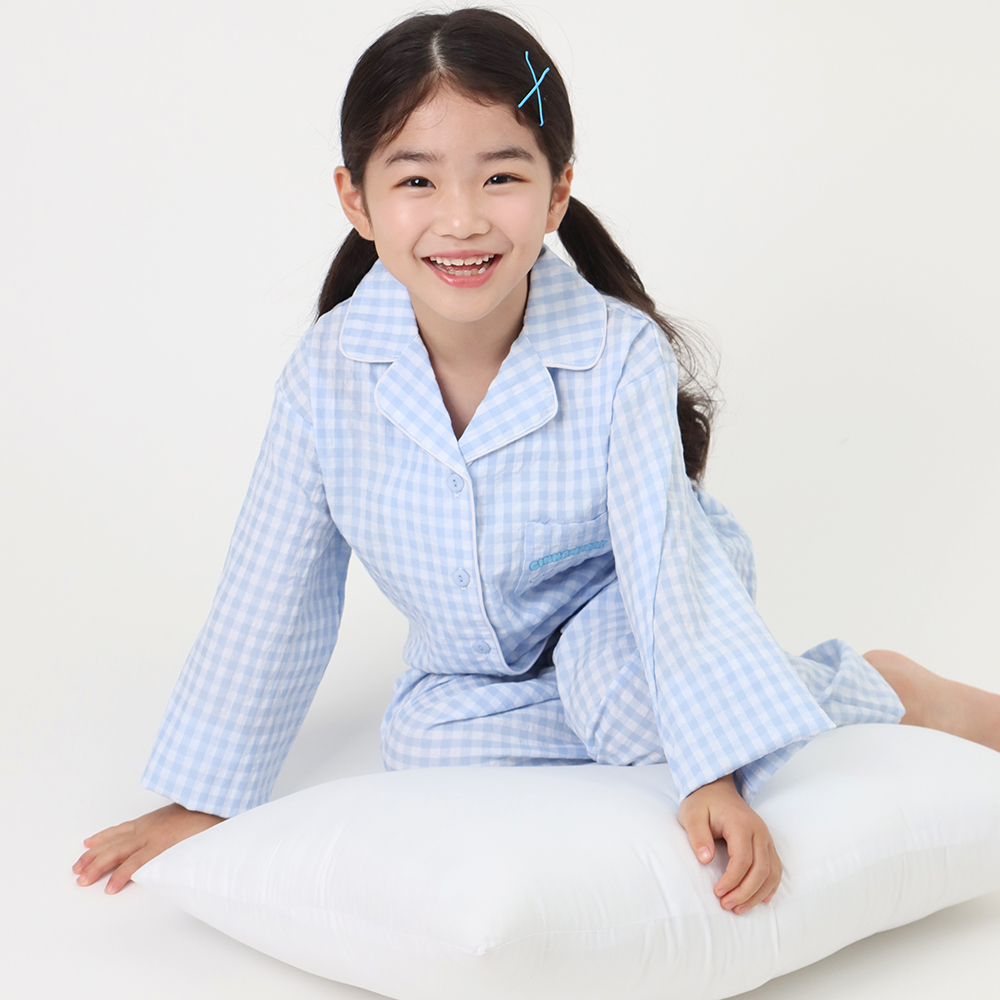 시나모롤 아동 잠옷 키즈 체크 파자마 여아 세트 어린이 유아 남아 수면잠옷 - 상세 이미지 2