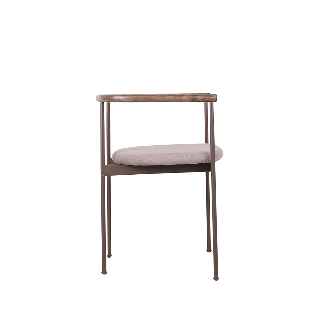 [우드/식탁용] 노보랜드 원목 패브릭 체어 Y3-51-Walnut+Brown - 상세 이미지 5