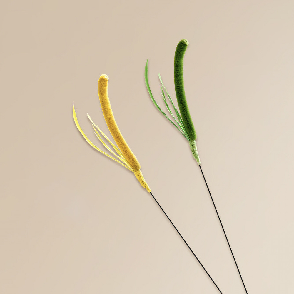 랩캣 고양이 부들 꼬치 54cm 낚시대 장난감