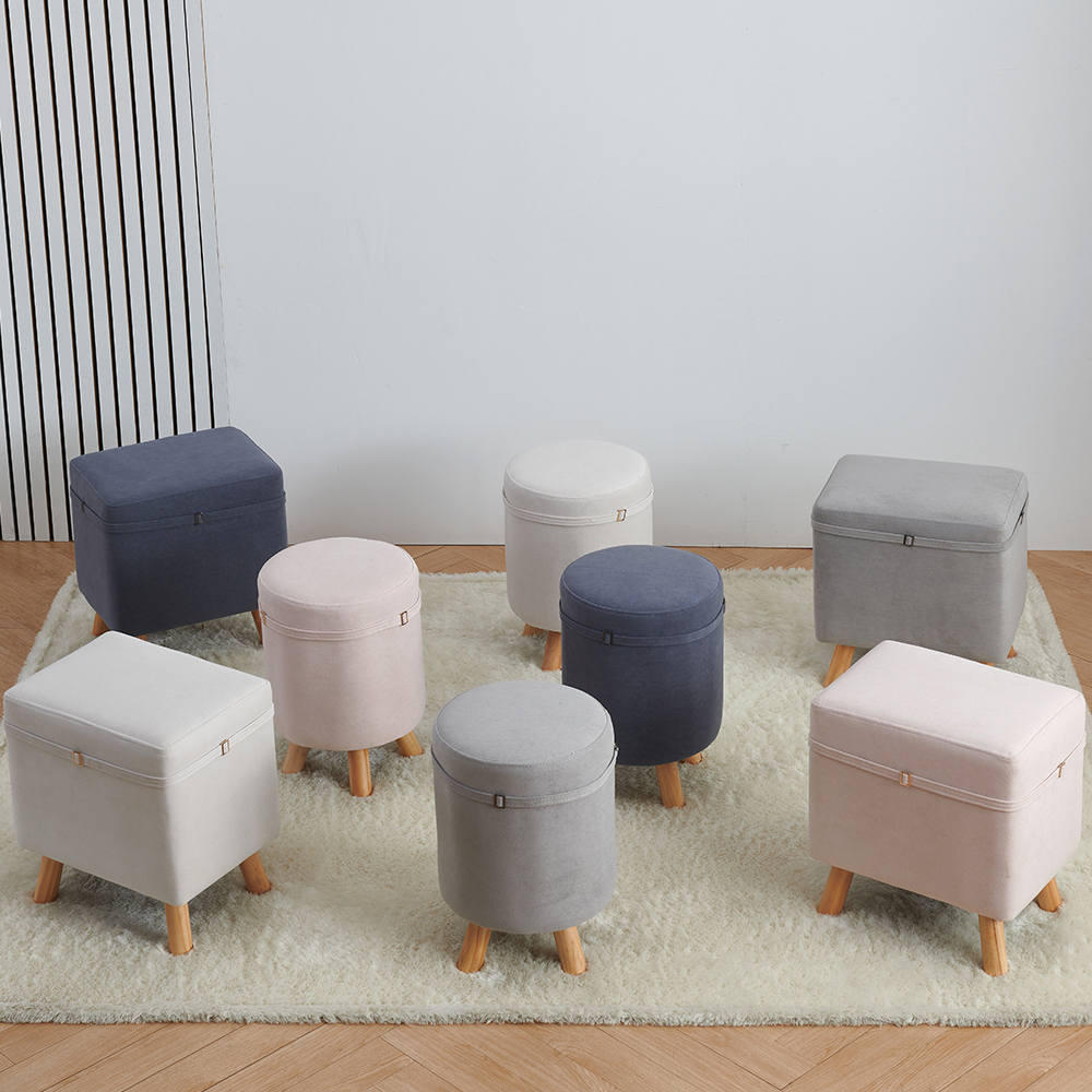 원목 원형 스툴 의자 기본형