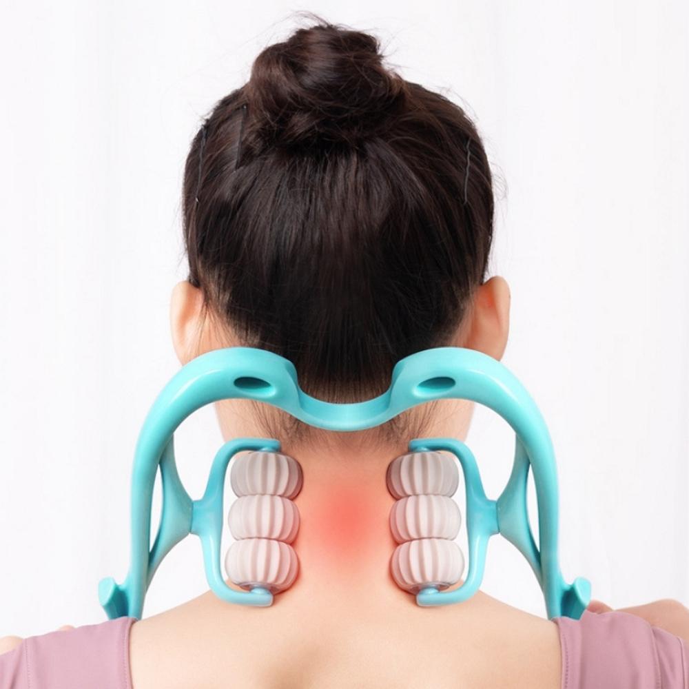 목 마사지기 승모근 어깨 안마기 목지압기 경추 뒷목 지압 마사지 롤러형 : 유니월드101