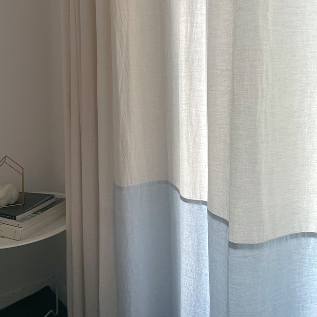 무지 투톤 아이방커튼 여아 남아 맞춤제작 가로150세로150