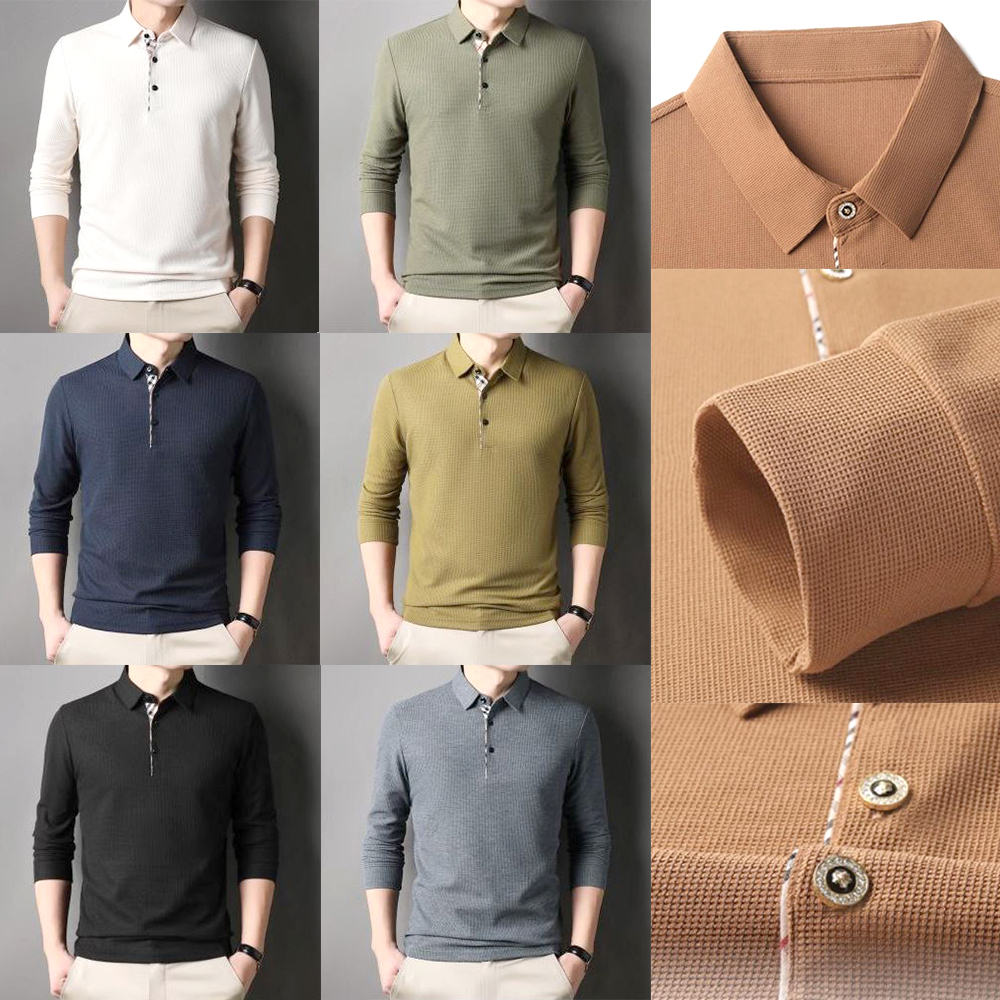 남성 데일리 카라티 포근한 남자 간절기 무지 골프 티셔츠 - 상품 이미지