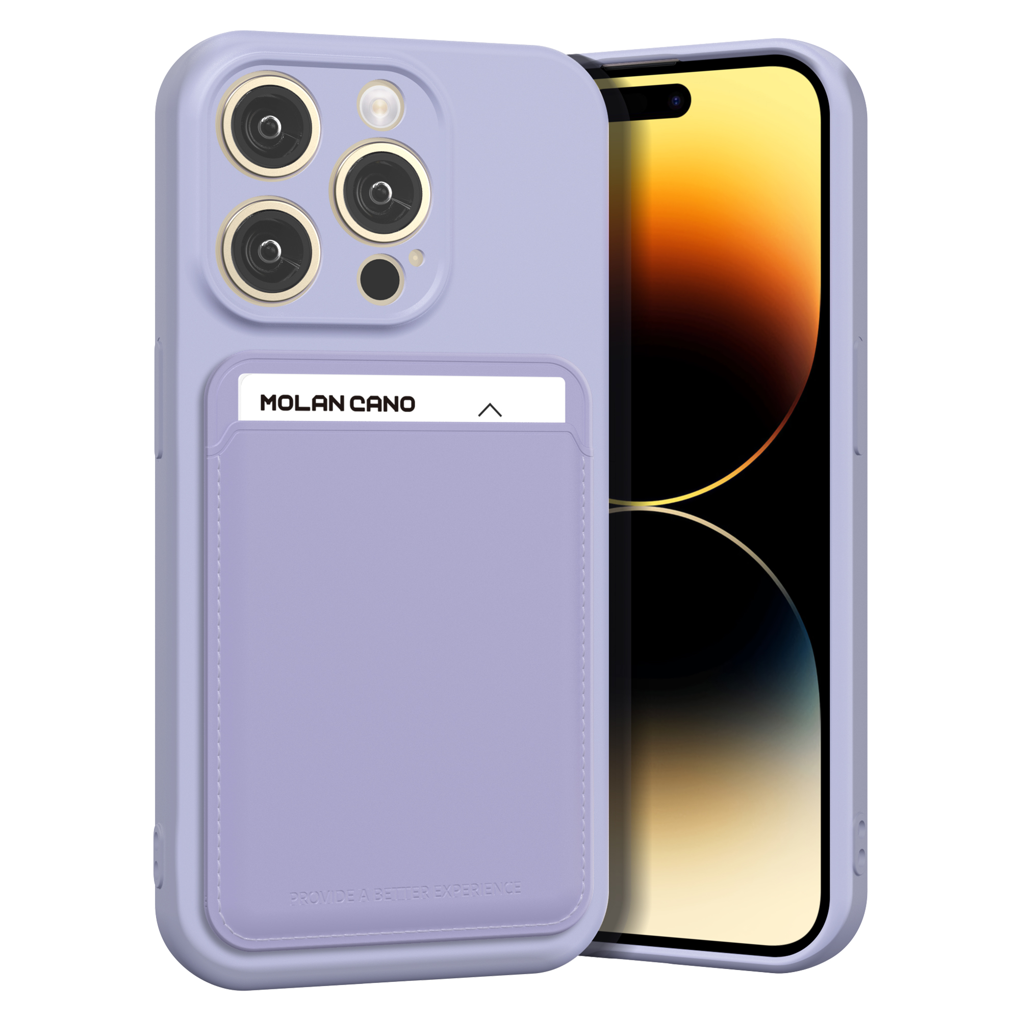 아이폰 16 프로 맥스 팬시 카드 포켓 젤리 케이스 라벤더 - 상품 이미지