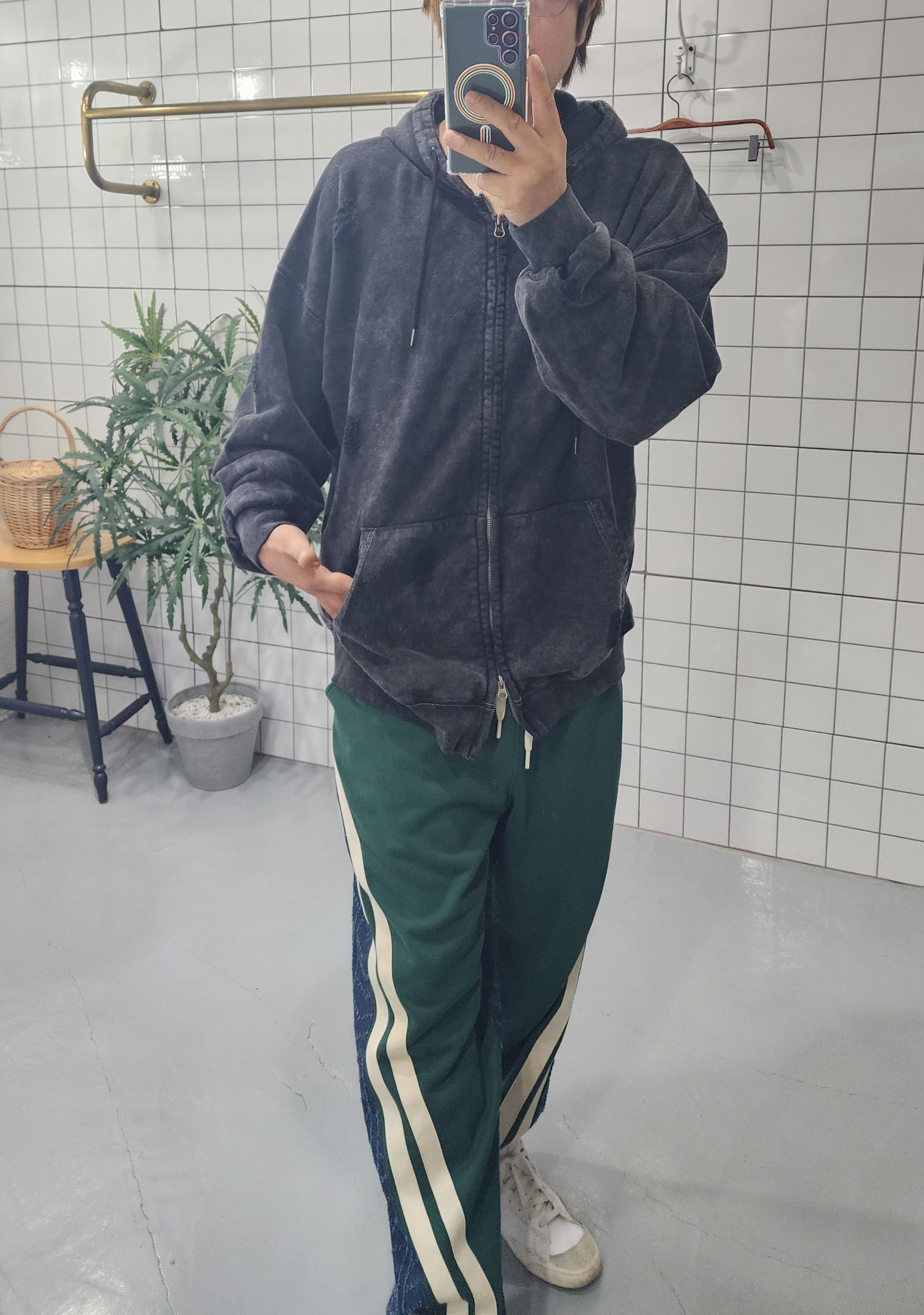 (무배)애드 커브드 반반 긴바지 이미지 8