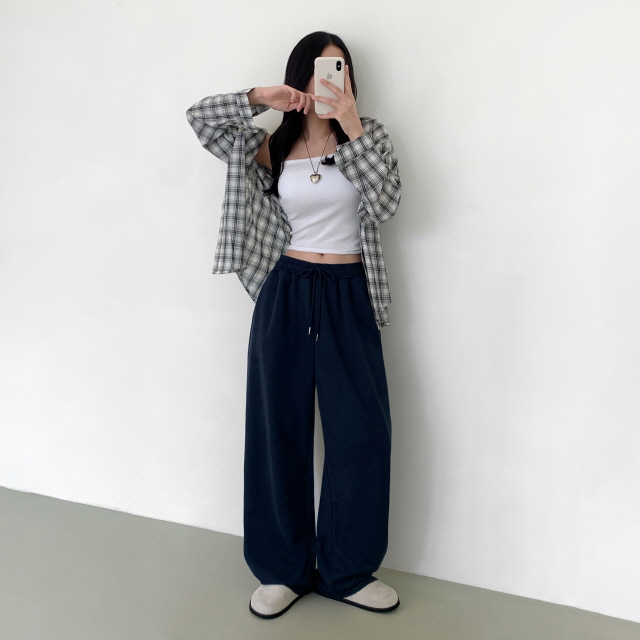 💗20%할인💗[남여공용/사이즈세가지] 이지핏 와이드 트레이닝 바지 무지 허리밴딩 쭈리 팬츠 상세 이미지 42