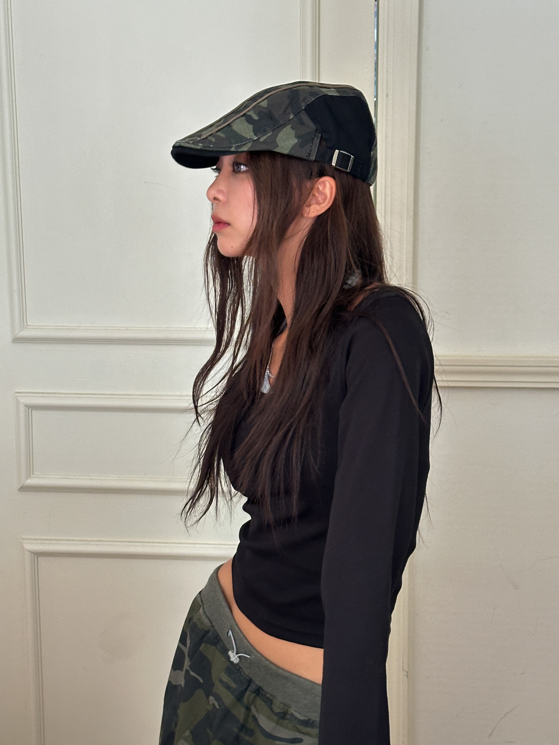 카모 라인 밀리터리 헌팅캡 모자 2color 상세 이미지 8
