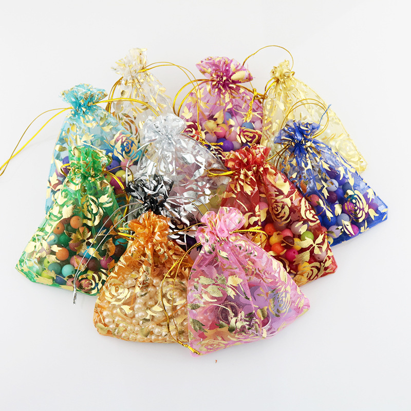 망사주머니 포푸리 17x23cm 선물 포장 장미 복 주머니 - 상세 이미지 2