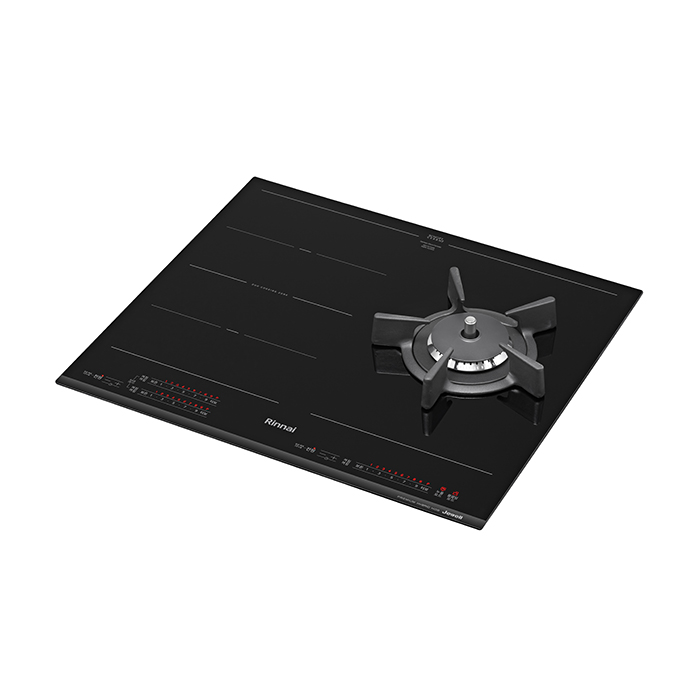 린나이 쥬벨 독일 직수입 쇼트사 3구 가스 하이브리드 인덕션 올파워 듀오존 터치식 레인지