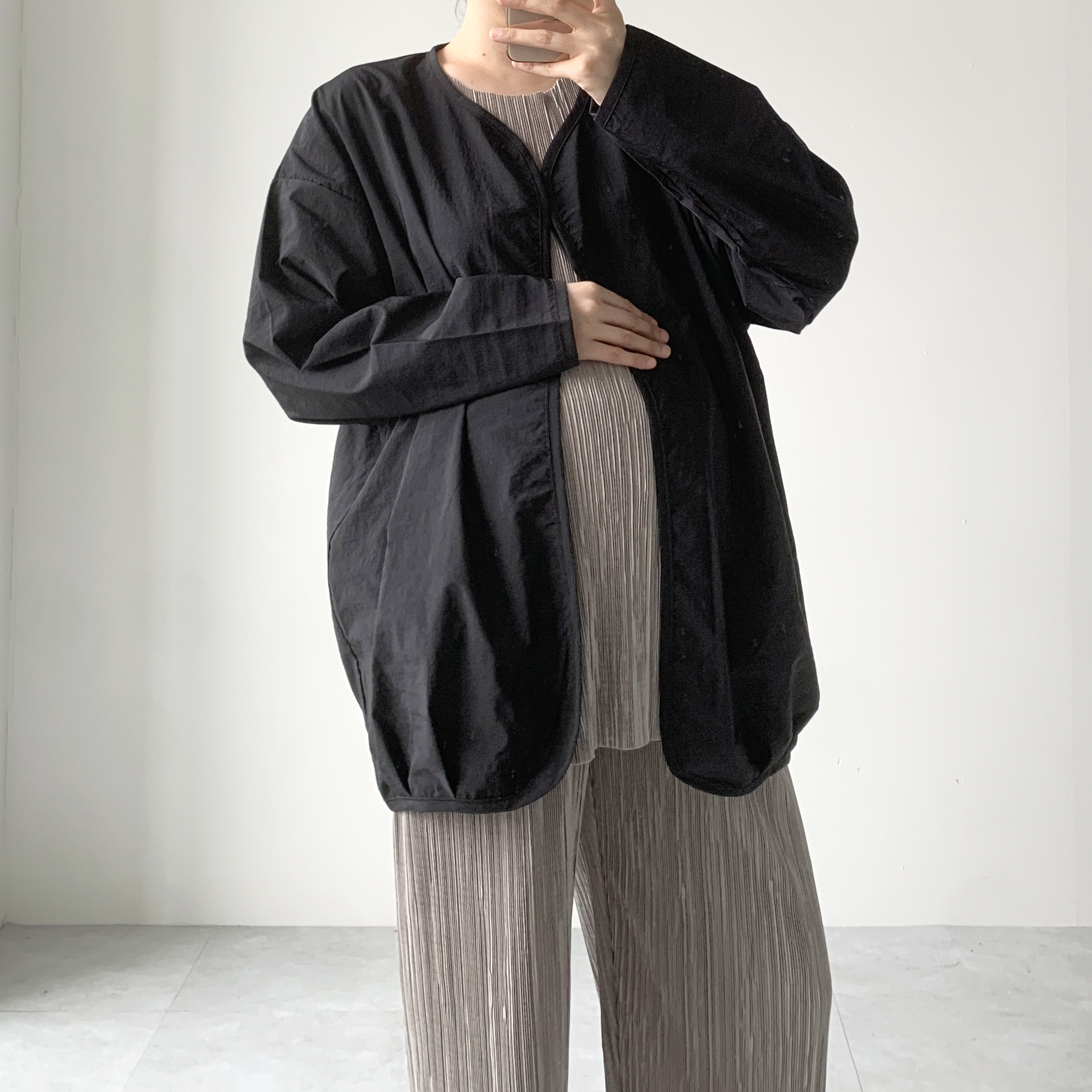 바스락 바람막이 가디건 간절기가디건 나일론가디건 이미지 6
