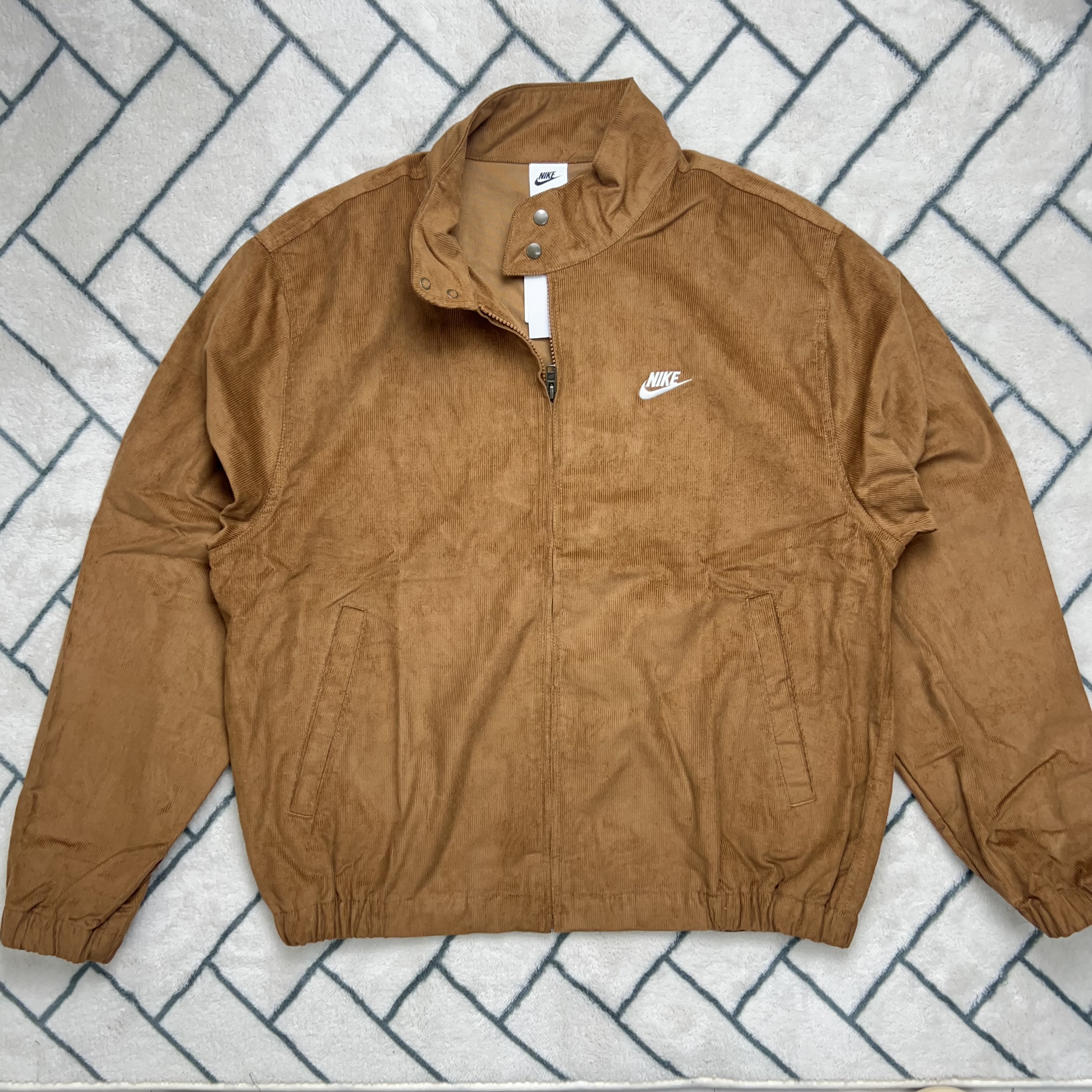 나이키 해링턴 코듀로이 바라쿠다 자켓 트윌 플리스 니트 기모 블랙 브라운 이미지 6