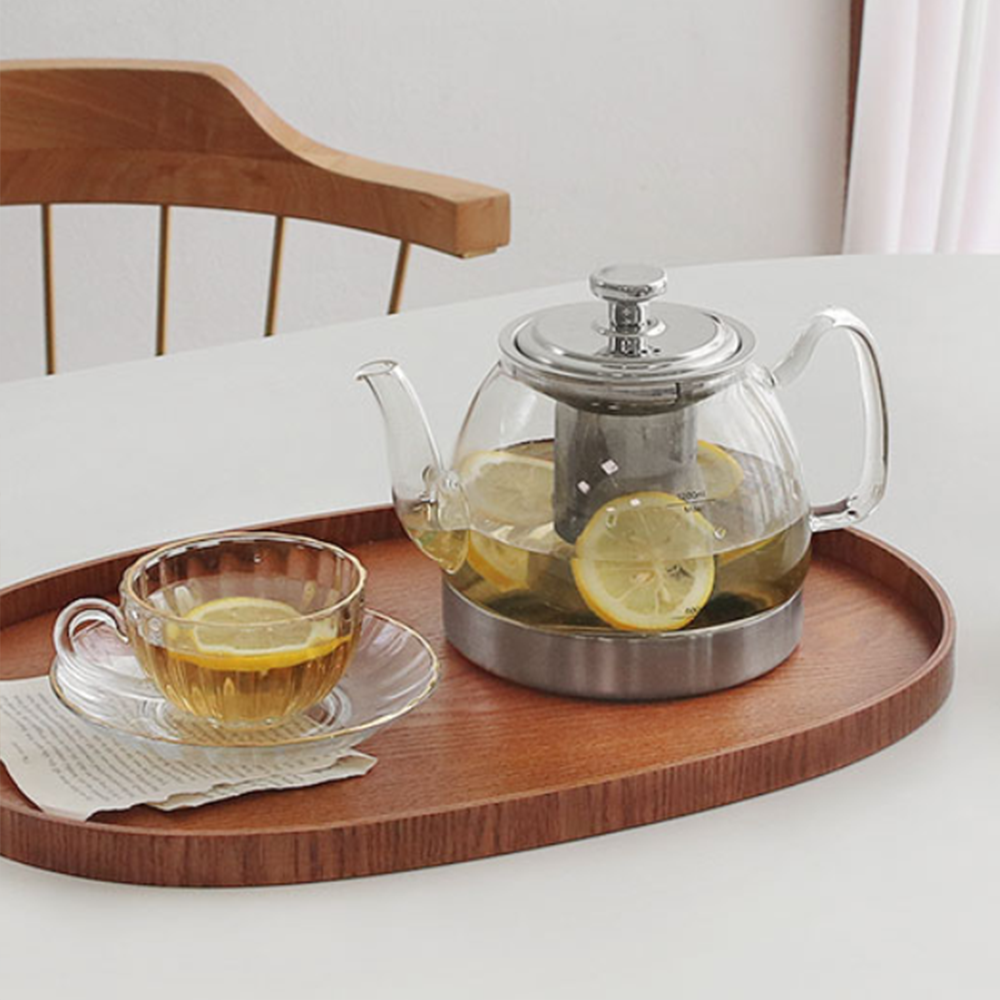 유리 포트 인덕션 가스레인지 가능 주전자 커피 티 1.2L 사무실 가정용 업소용 1.5L