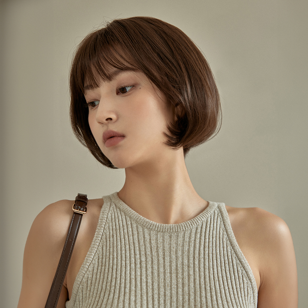 세미수제 통가발 보니펌 한나 자연스러운 똑단발 머리 - 상세 이미지 4