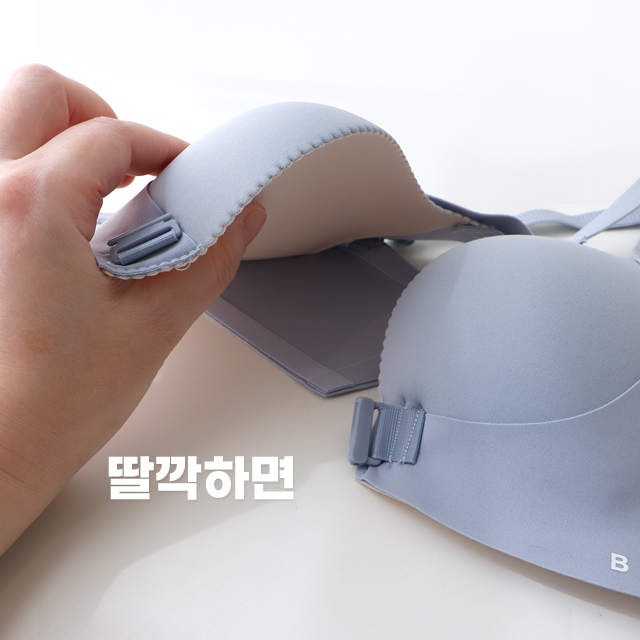 [가슴골보장]매직핏 앞후크 노와이어브라팬티 여성속옷세트4color - 상세 이미지 2