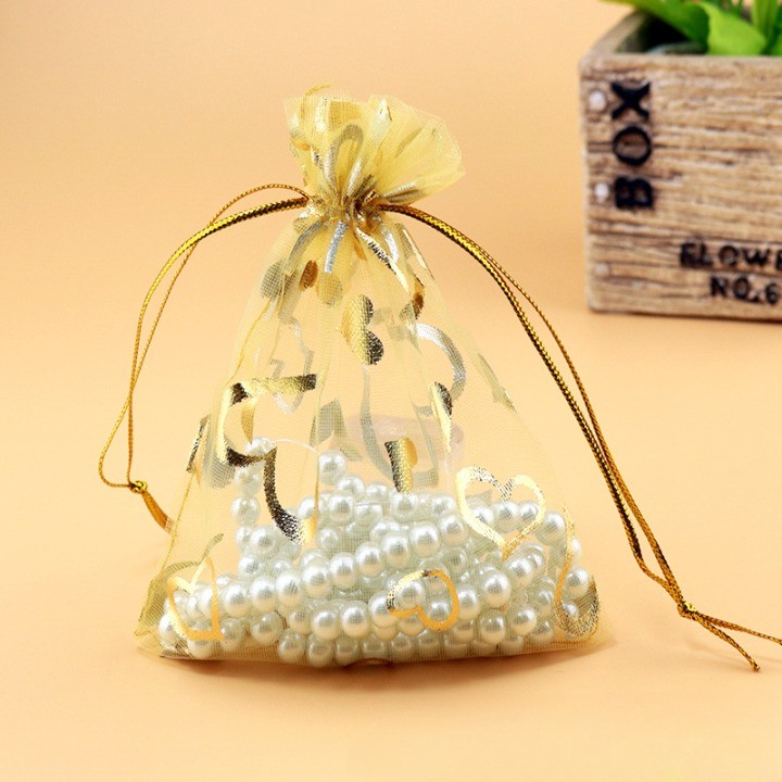 망사주머니 포푸리 11x16cm 선물 포장 하트 복 주머니 - 상세 이미지 4