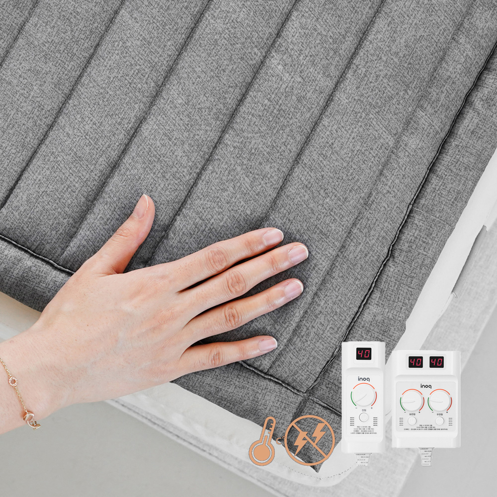 카본 탄소매트 EMF 전기장판 세탁 전자파안심 슈퍼싱글 그레이 110X200