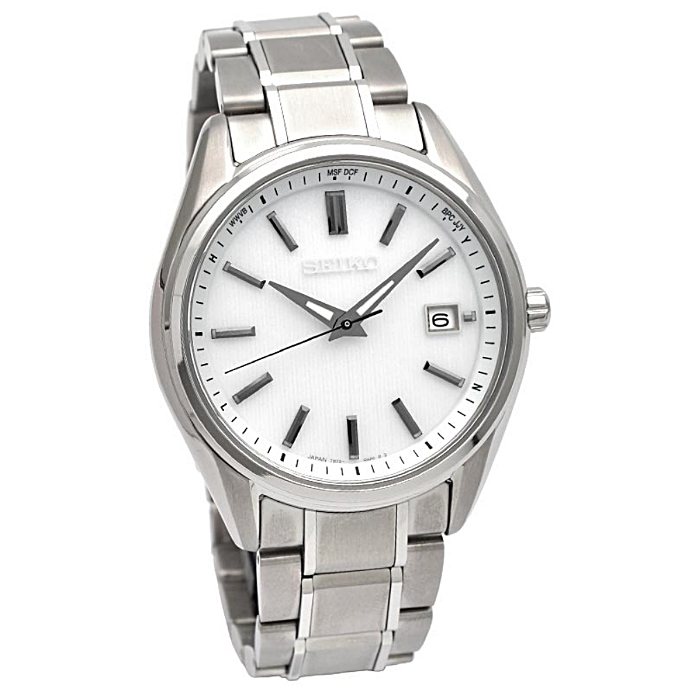 세이코 SEIKO 솔라 티타늄 흰판 남성 손목 시계 SBTM337 - 상세 이미지 3