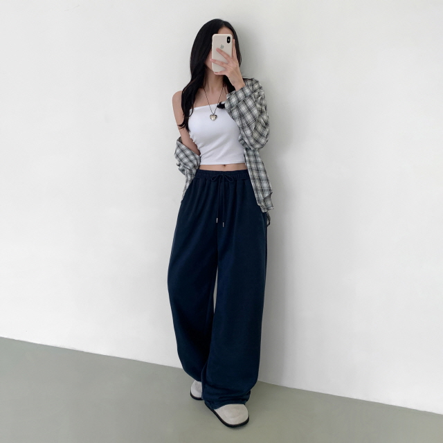 💗20%할인💗[남여공용/사이즈세가지] 이지핏 와이드 트레이닝 바지 무지 허리밴딩 쭈리 팬츠 상세 이미지 41
