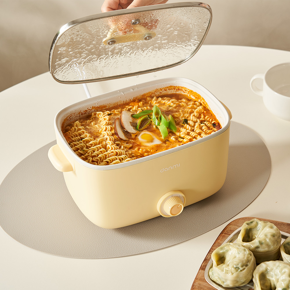 단미 사각 라면포트 멀티쿠커 샤브샤브 여행용 캠핑용 전기 찜기 냄비 2.5L