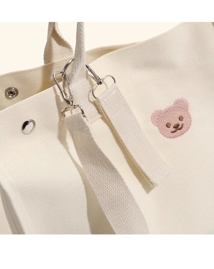 재니쓰홈 캔버스 숄더백 국민 기저귀가방 아이보리 이너백 가벼운 출산가방 유모차정리함