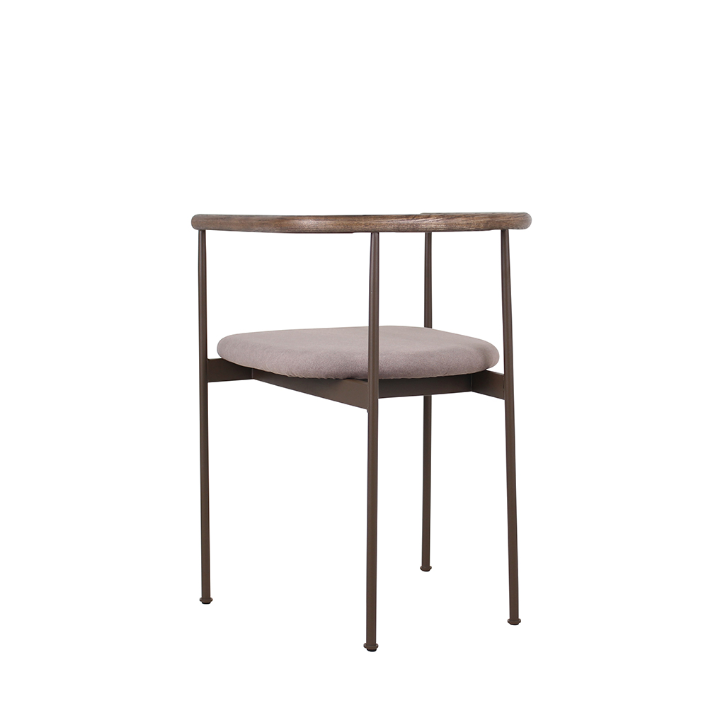 [우드/식탁용] 노보랜드 원목 패브릭 체어 Y3-51-Walnut+Brown - 상세 이미지 2