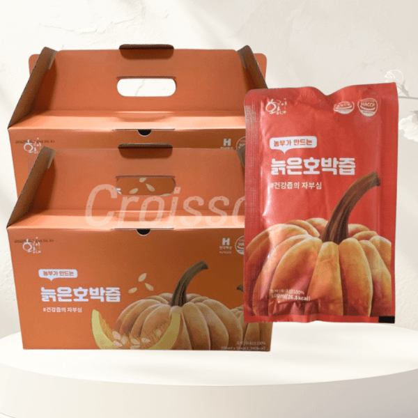 황금이네 물넣지않은 늙은 호박즙 진액 엑기스 100ml 2박스 (100포) : Modern High
