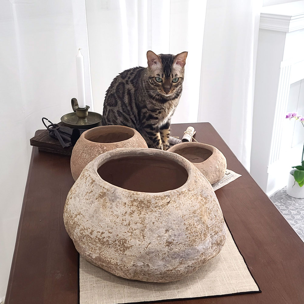 테라원 빈티지 아쿠아 토분 스톤팟 MT041 33x25x18 대