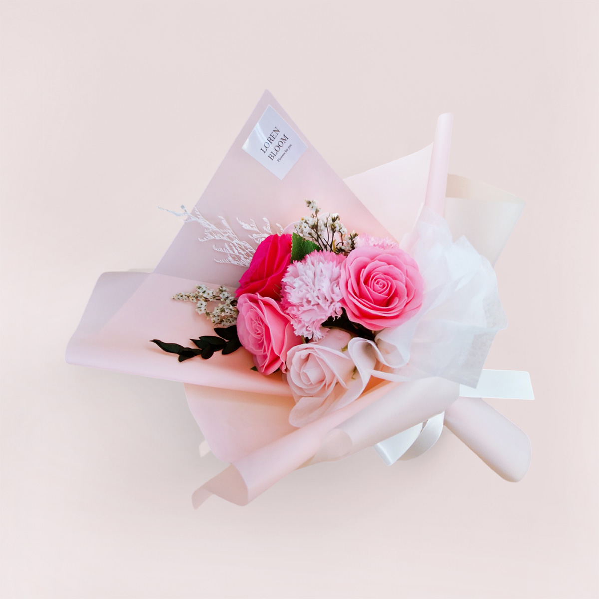 블라썸 비누꽃다발, 핑크꽃다발, 꽃선물, 퀸 비누장미 - 상세 이미지 3