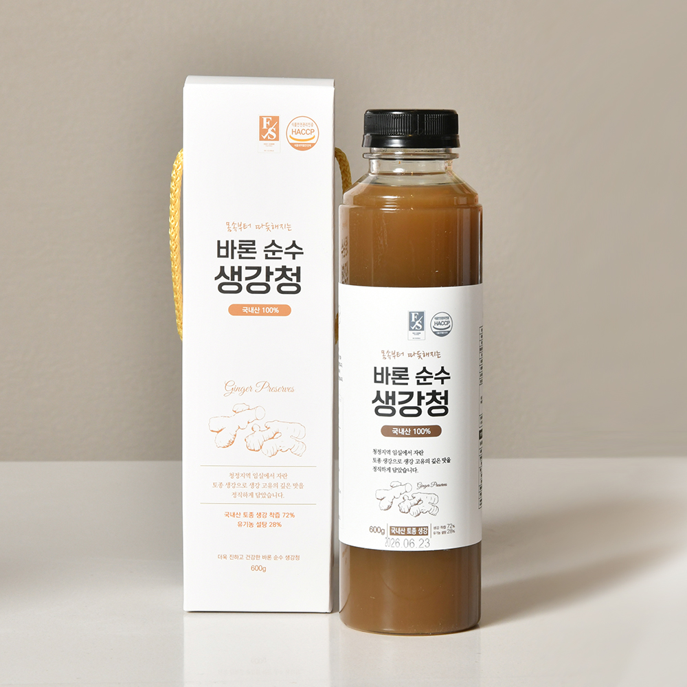 바론순수 생강청 600g 효능 생강차 생강 진저라떼 - 상세 이미지 2