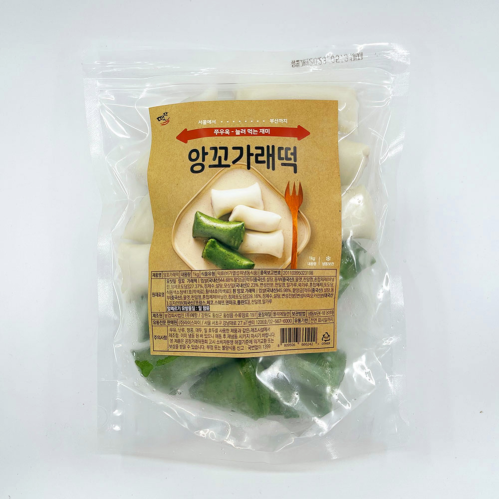 굳지않는떡 앙금 앙꼬 가래떡 1kg 국내산쌀 - 상품 이미지