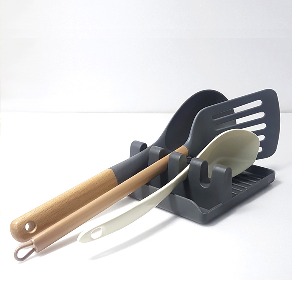 국자받침 조리도구 받침대 거치대 그레이 - 상품 이미지