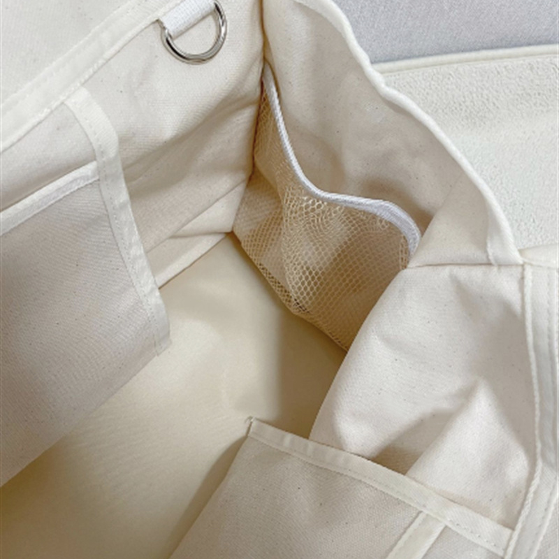 재니쓰홈 캔버스 숄더백 국민 기저귀가방 아이보리 이너백 가벼운 출산가방 유모차정리함