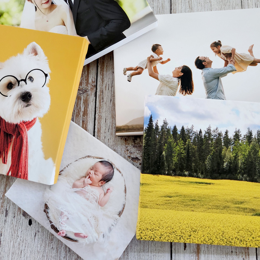 사진인화 캔버스액자 주문 제작 대형 인쇄 출력 핸드폰 결혼 가족 그림 직사각형 3호 옆면흰색