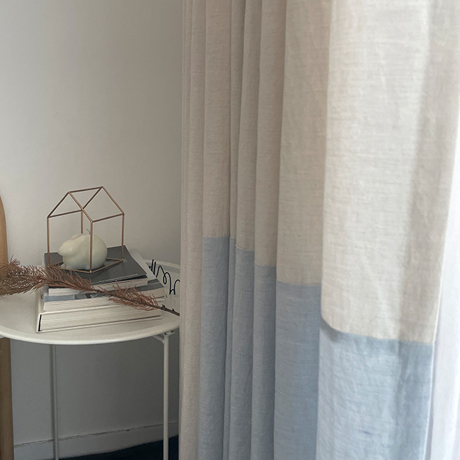 무지 투톤 아이방커튼 여아 남아 맞춤제작 가로150세로150