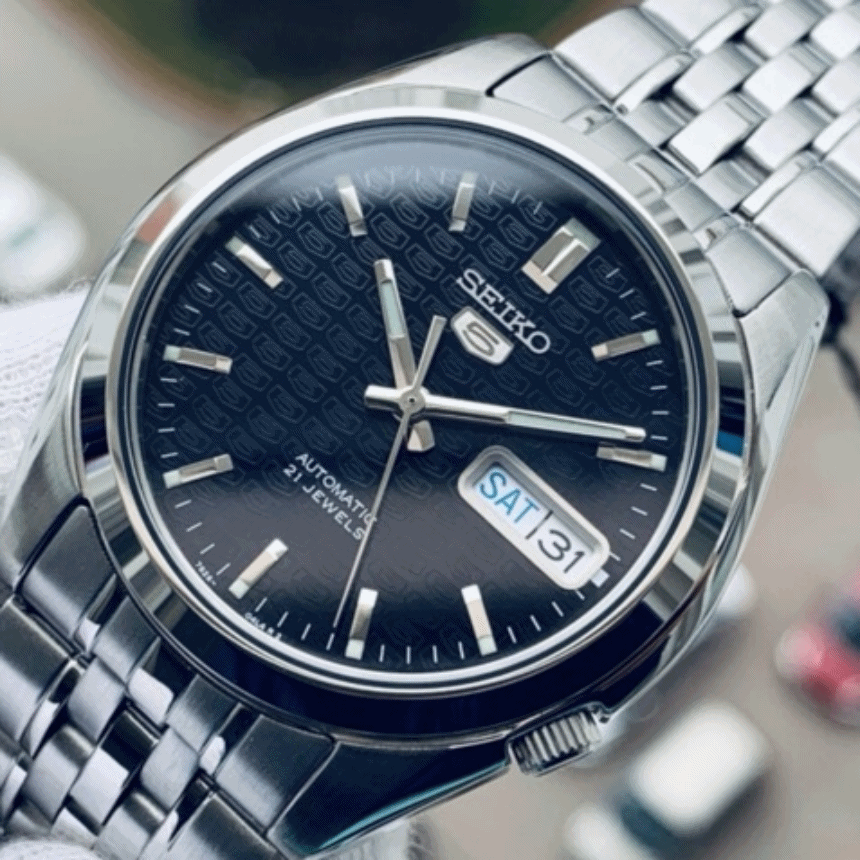 세이코 SEIKO 블루 다이얼 오토매틱 시스루백 메탈 손목 시계 SNK357 - 상세 이미지 2